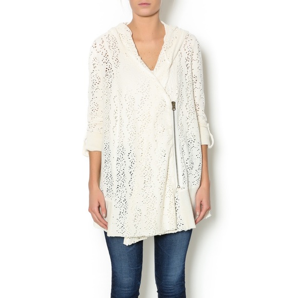 Free People Sweaters - Free People 'Doiley' Zip Front Cardigan
